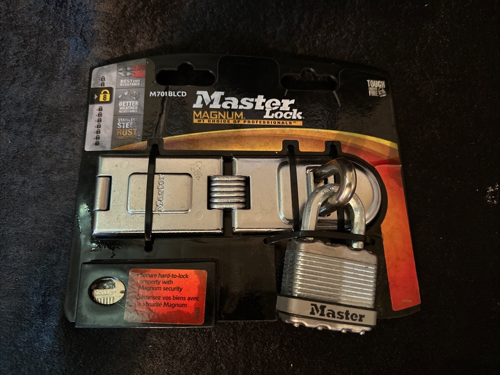 Master Lock Magnum M701BLCD Heavy Duty Padlock & Hasp