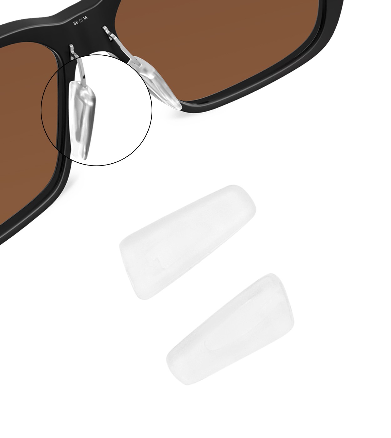 Clear Replacement Nose Pads for Oakley Upturn OX8192D Non-Slip Nose Pieces