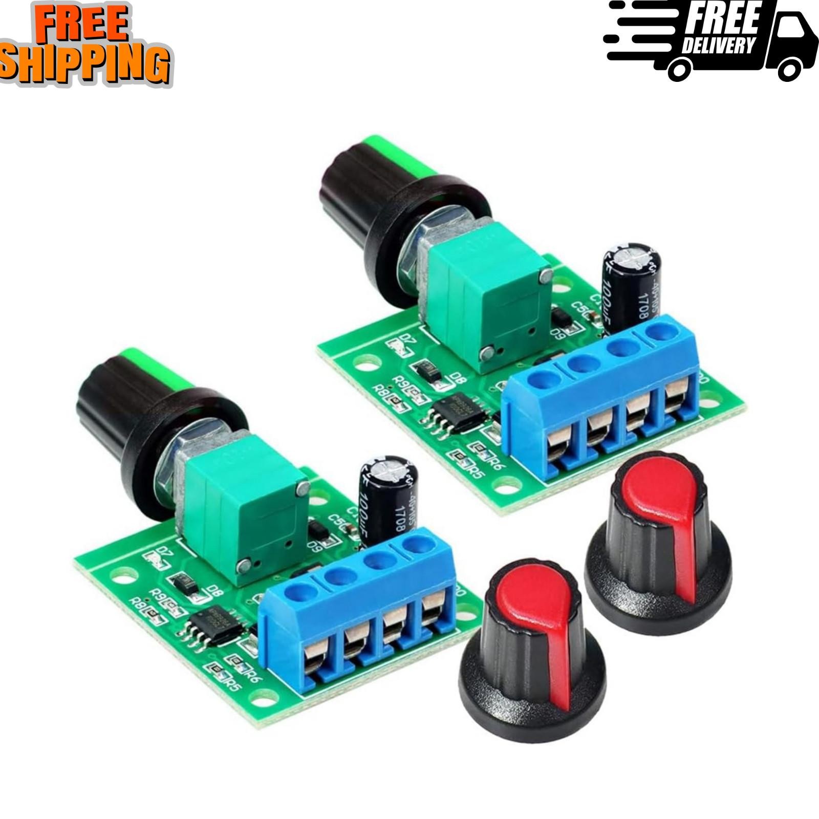 2pcs Pwm Low Voltage Motor Speed Controller Dc 1.8v 3v 5v 6v 12v 2a 1803bk 18...