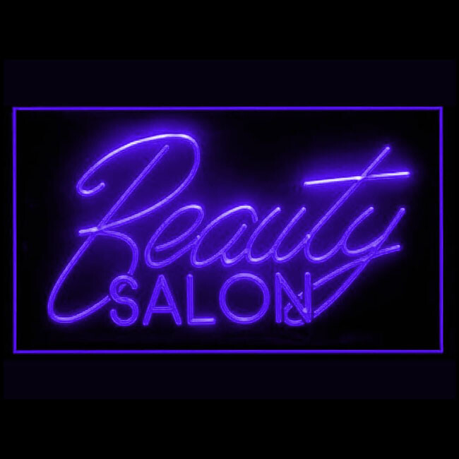 160033 Beauty Salon Shop Open illuminated Night Light Neon Sign