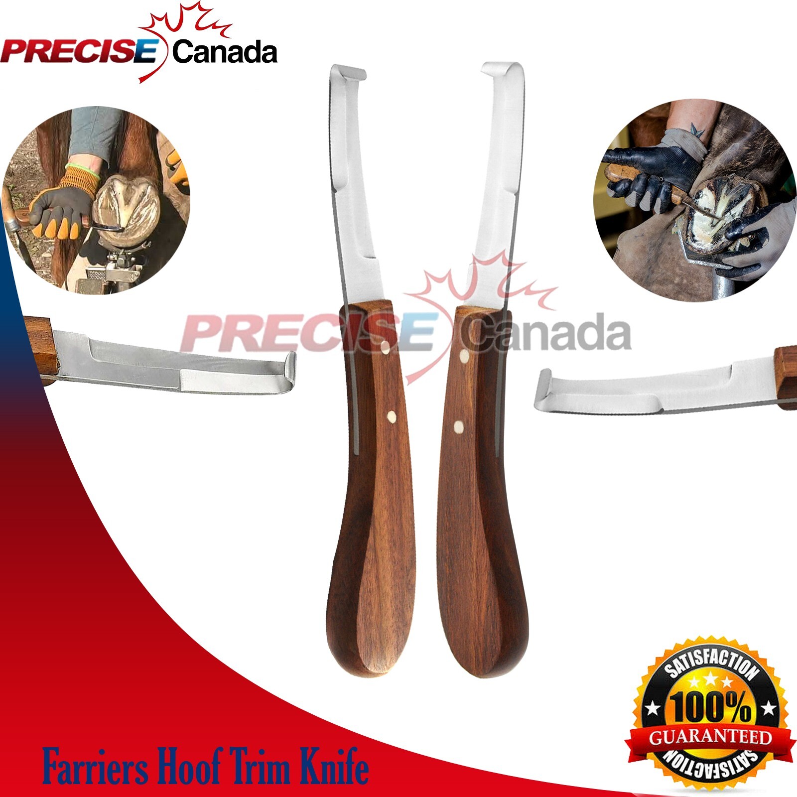 Farrier Hoof Trim Grooming Tool Kit Rasp Knife Left & Right Horse Farm Equipment