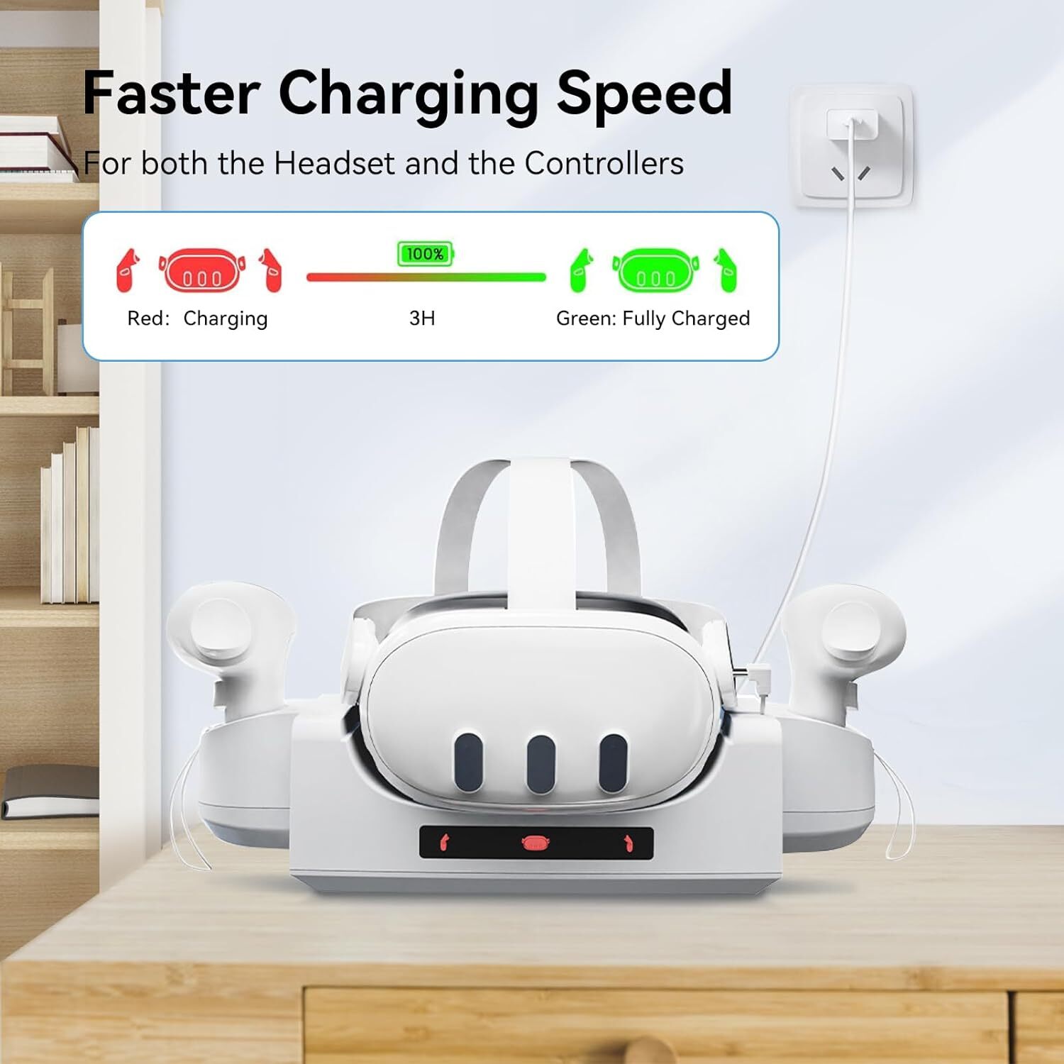 Charging Stand For Meta Quest 3 VR Handle Controller Accessories Storage Dock