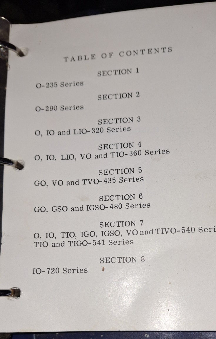 Engine Model Description and Aircraft Application Manual 1971 AVCO Lycoming Div.