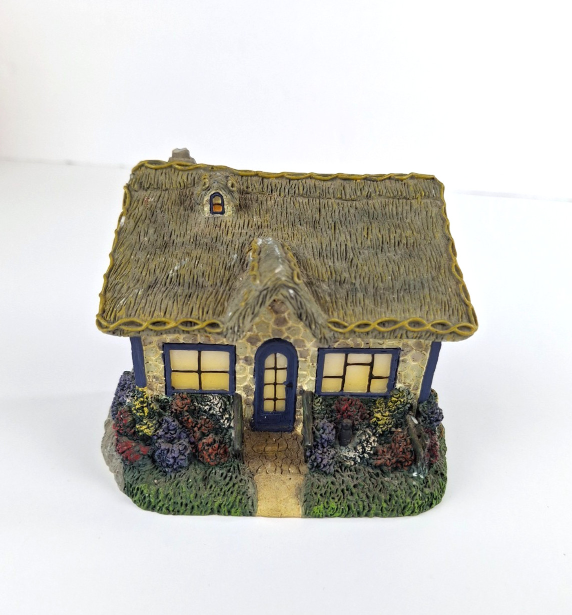 Vintage Thomas Kinkade Painter Of Light Candlelight Cottage Sculpted Night Light