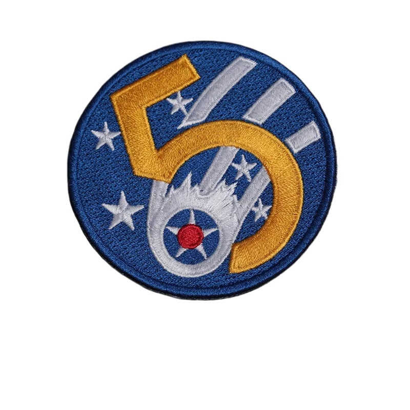 WWII US Army 5th Air Force EMBROIDERED PATCH 7.5CM BLUE