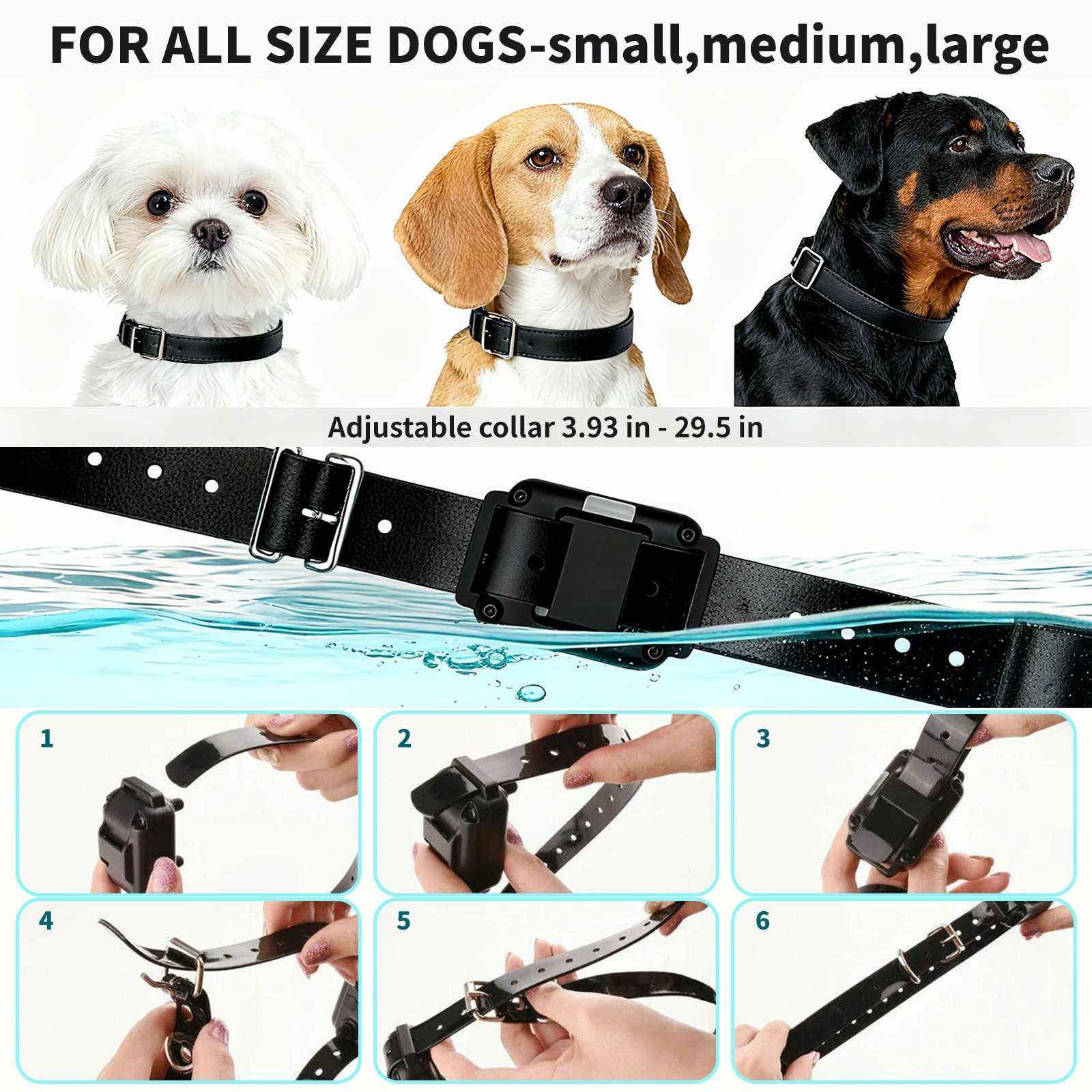 Dog Training Collar Remote 3000 FT Dog Shock Collars E-Collar Shock For 2 Dogs