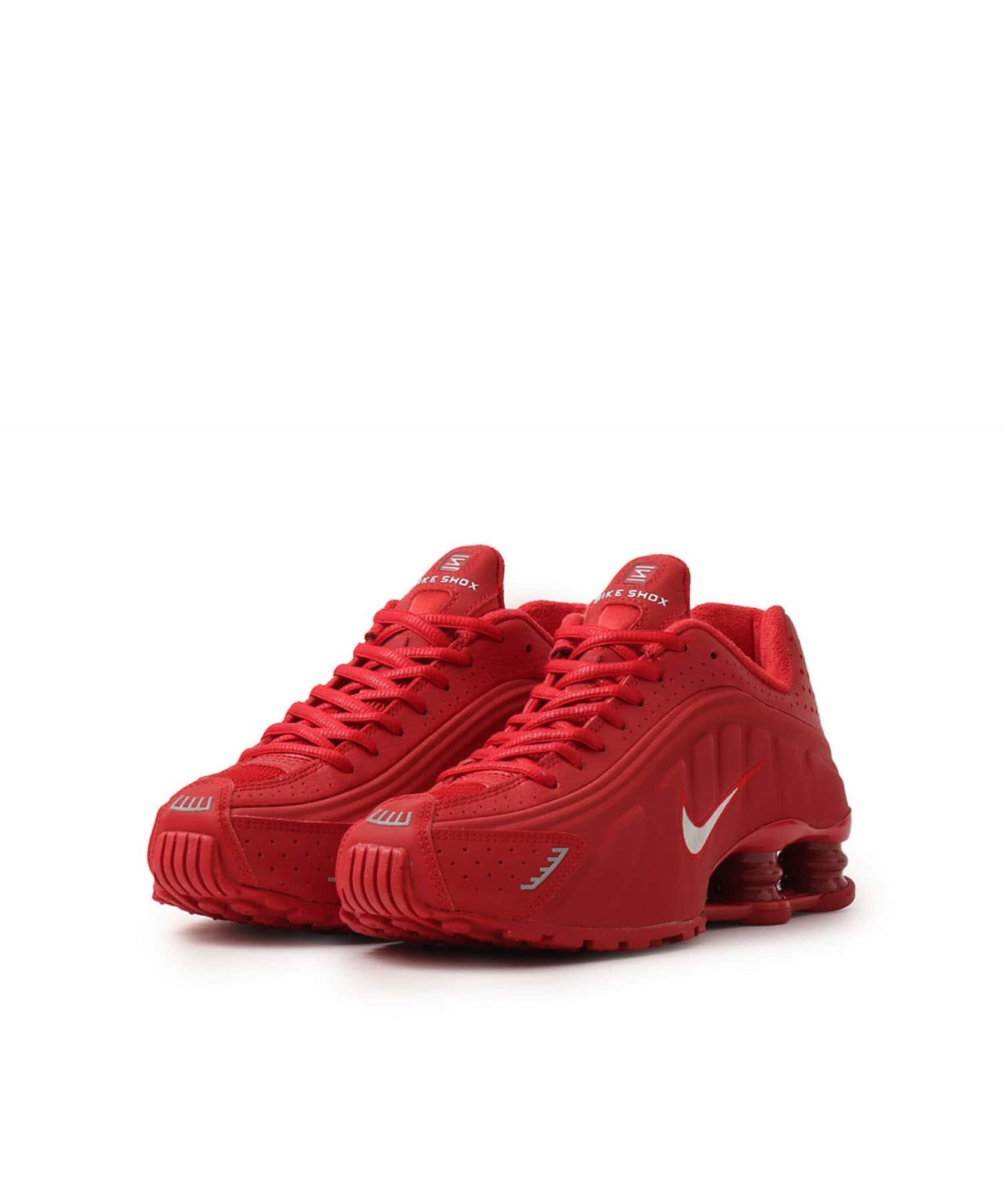 NIKE SHOX R4 GYM RED METALLIC SILVER IQ0608-687 Men's US 4.5 - 14 New