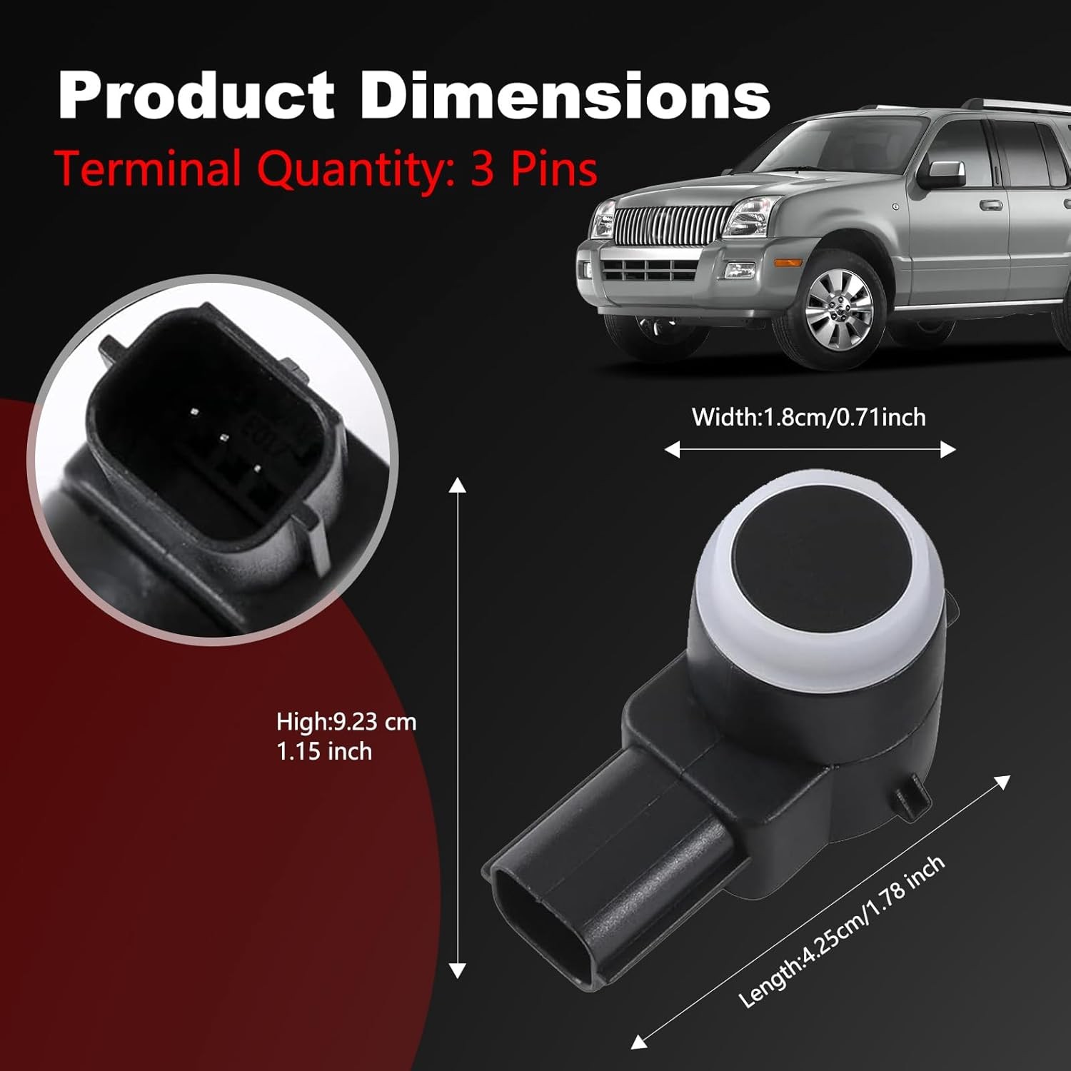 Backup Parking Assist Sensor Compatible with Chevy Avalanche Silverado Suburban,