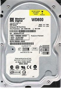 WD800BB-00DKA0 Western Digital Caviar 80GB 7200RPM 3.5" IDE Hard Drive