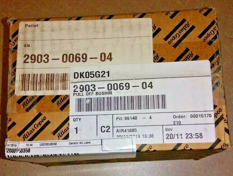 2903-0069-04 ATLAS COPCO PULL OFF BUSHING *GENUINE OEM* NEW IN BOX