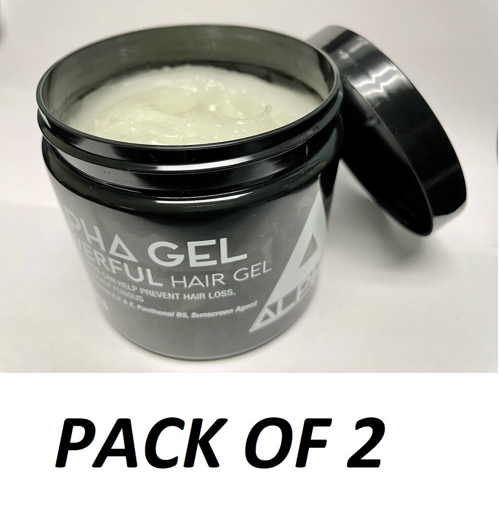 Alpha Powerful Hair Gel  16 Oz. - PACK OF 2