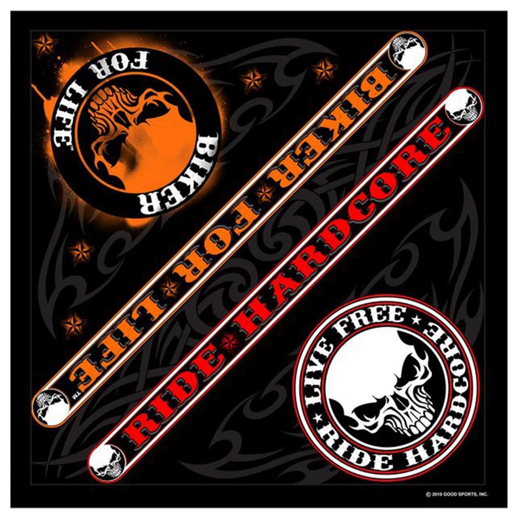 BUY 1 GET 1 FREE HARECORE BIKER BANDANA mens womens head wrap #1049 neck cover