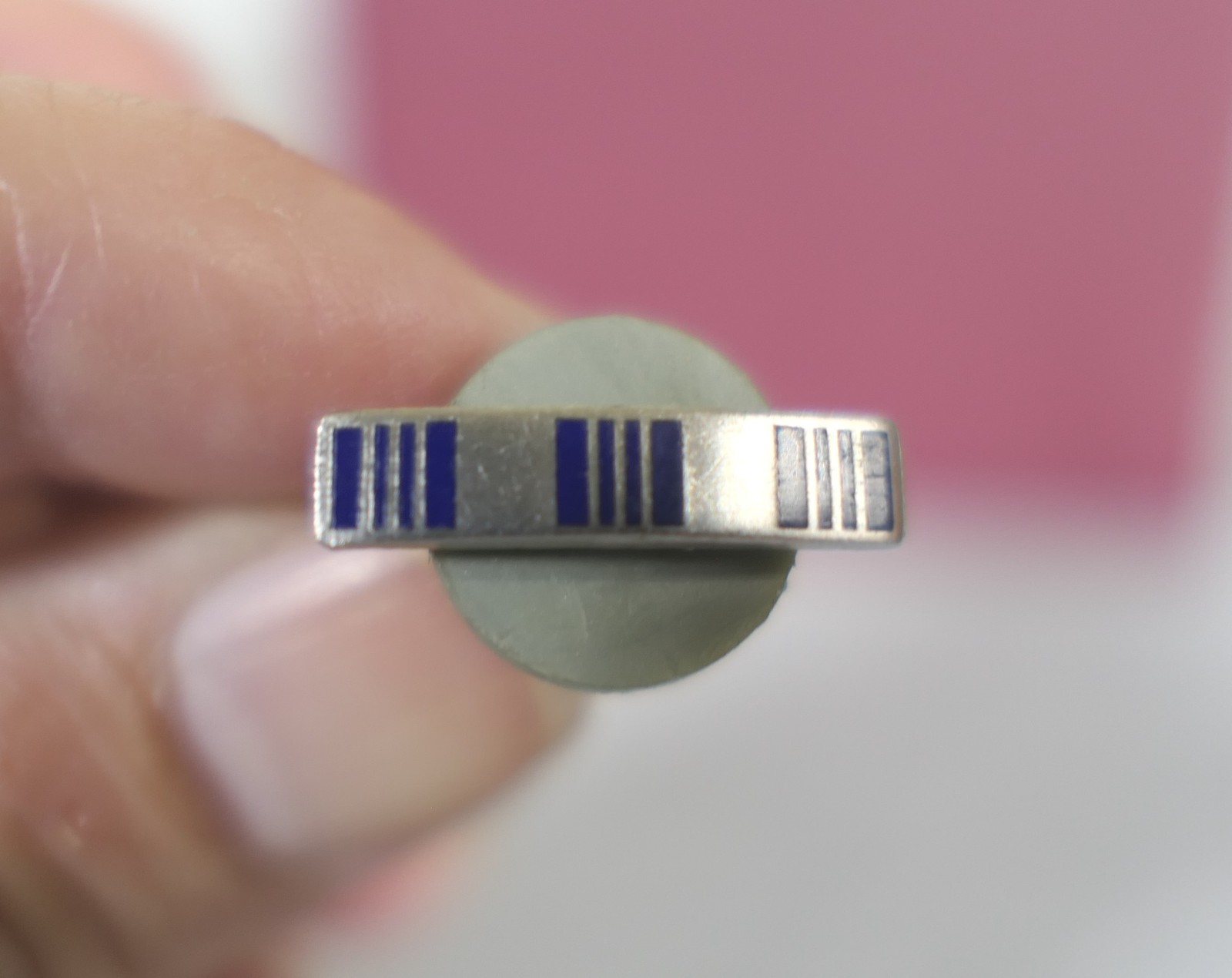 Miniature Brass Metal Air Force Achievement Medal Ribbon Lapel Pin 5/8" W