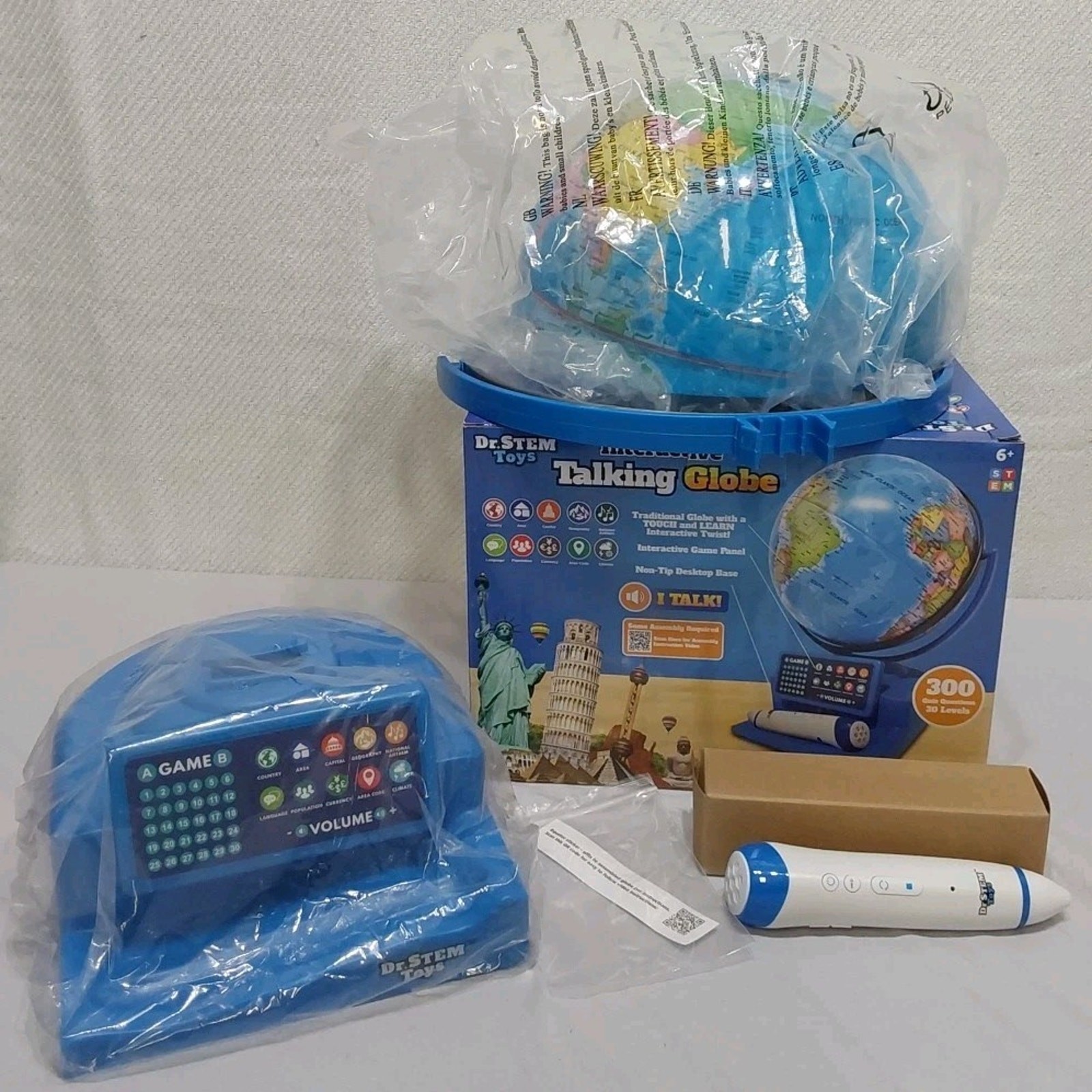 Dr. STEM Toys Interactive Talking Globe with Smart Pen, Game Panel, 300+ Geog...