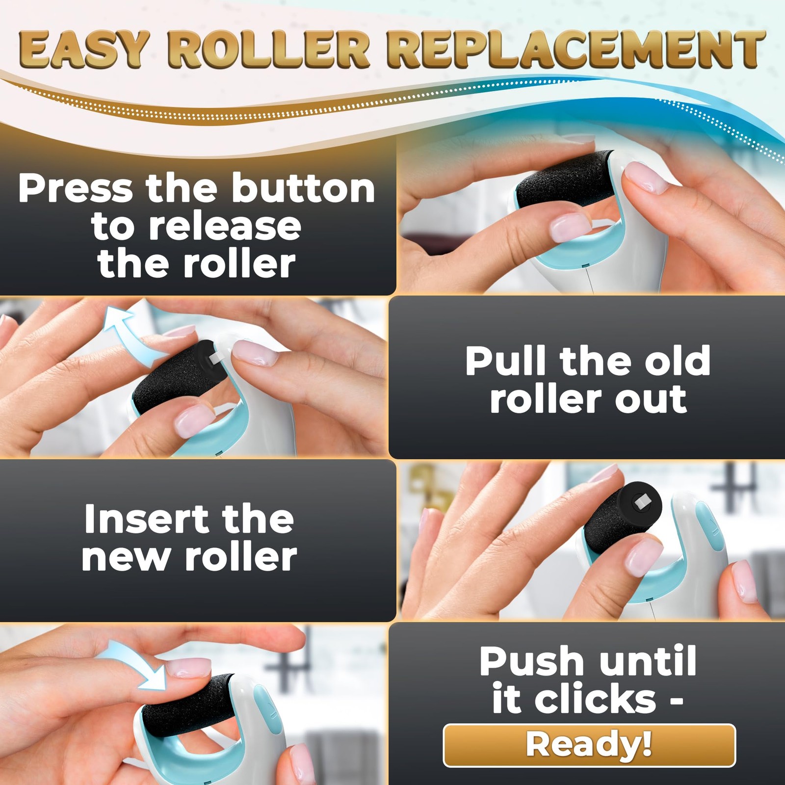 11 Pcs Replacement 1 Count (Pack of 11), Blue and Black Rollers