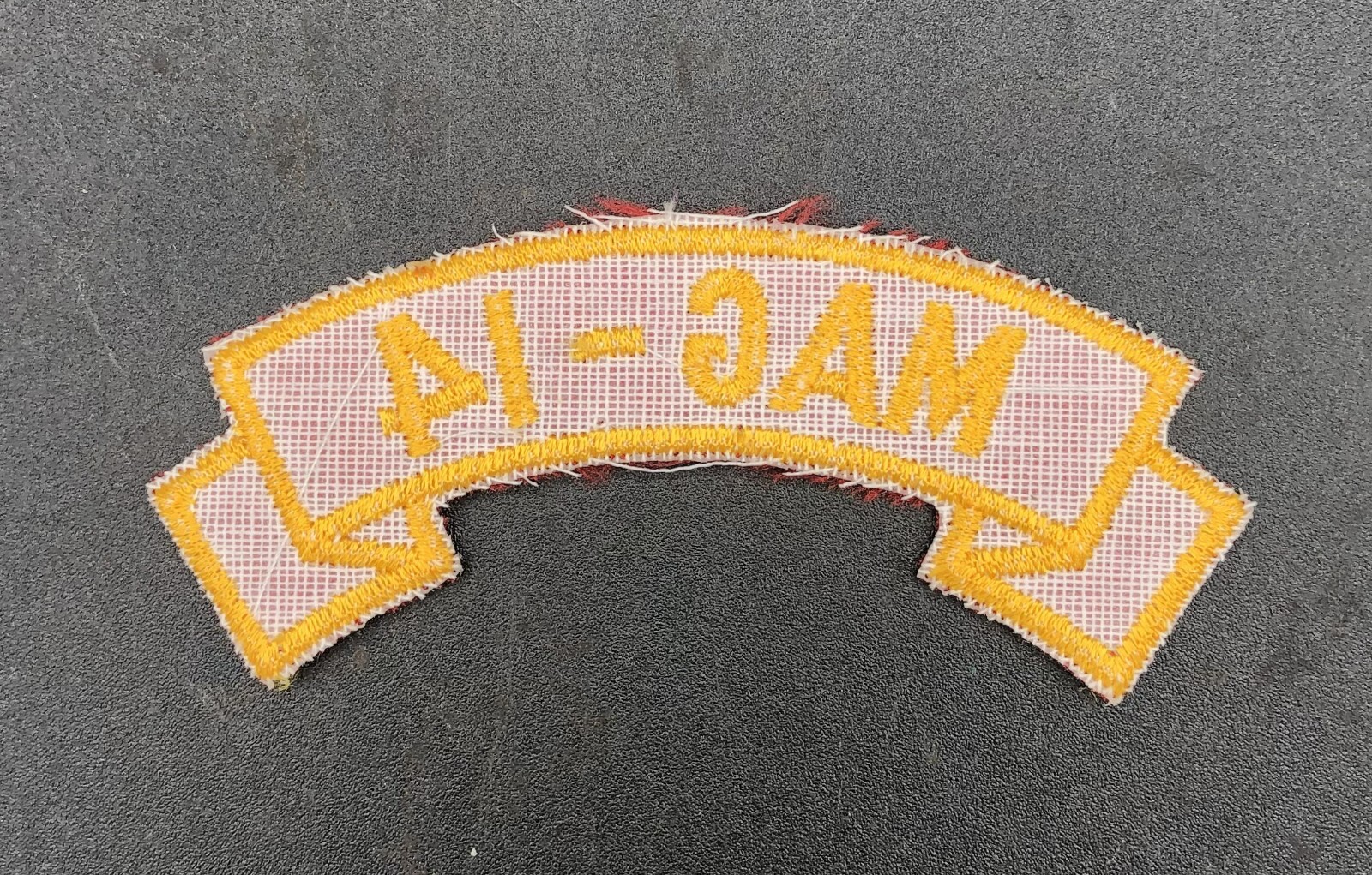 USMC Duty Assignment MAG-14 Scroll Style Red & Yellow Patch