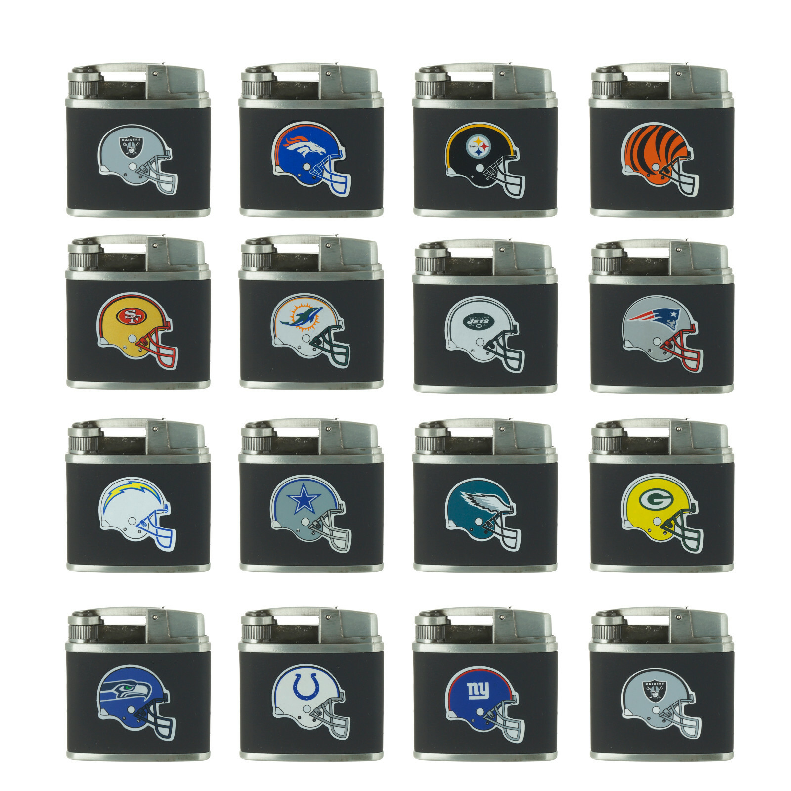 NFL Teams Windproof Refillable Butane TORCH Lighter w/ Box *LICENSED SELLER