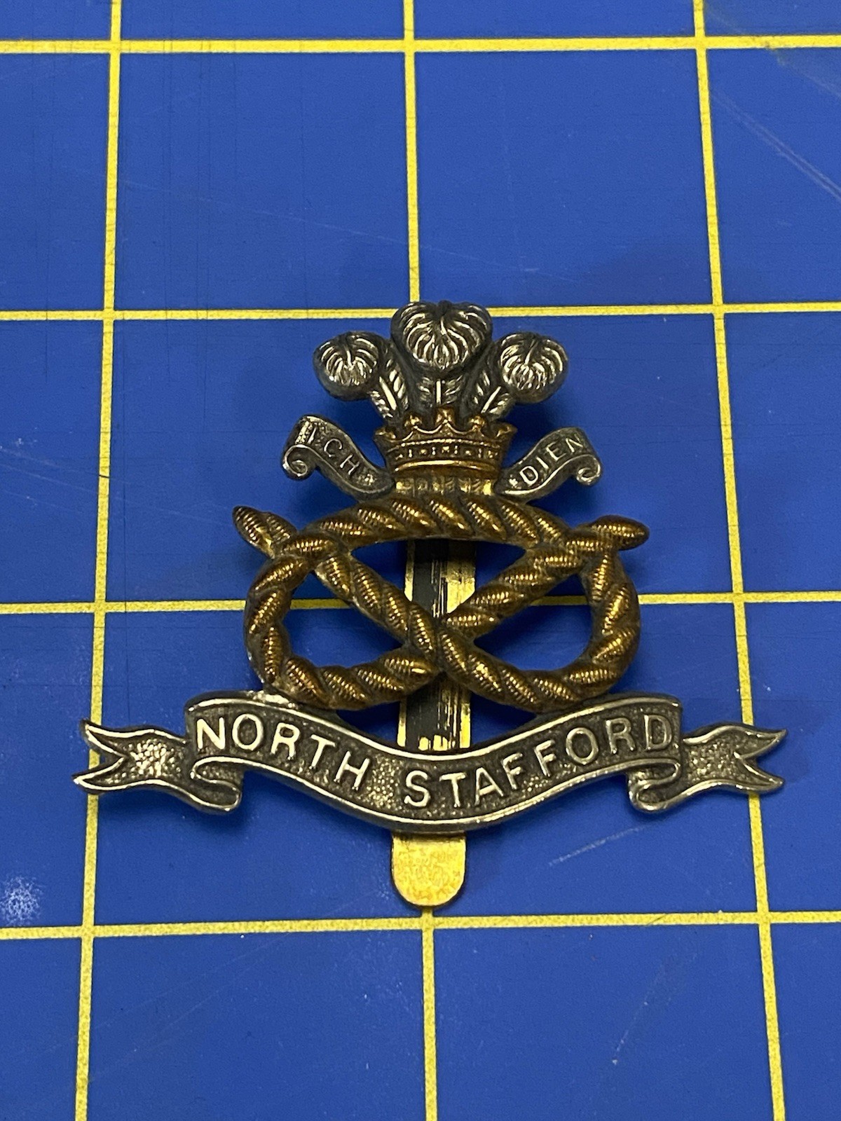 Original WW2 British Army North Stafford Regiment Cap Badge