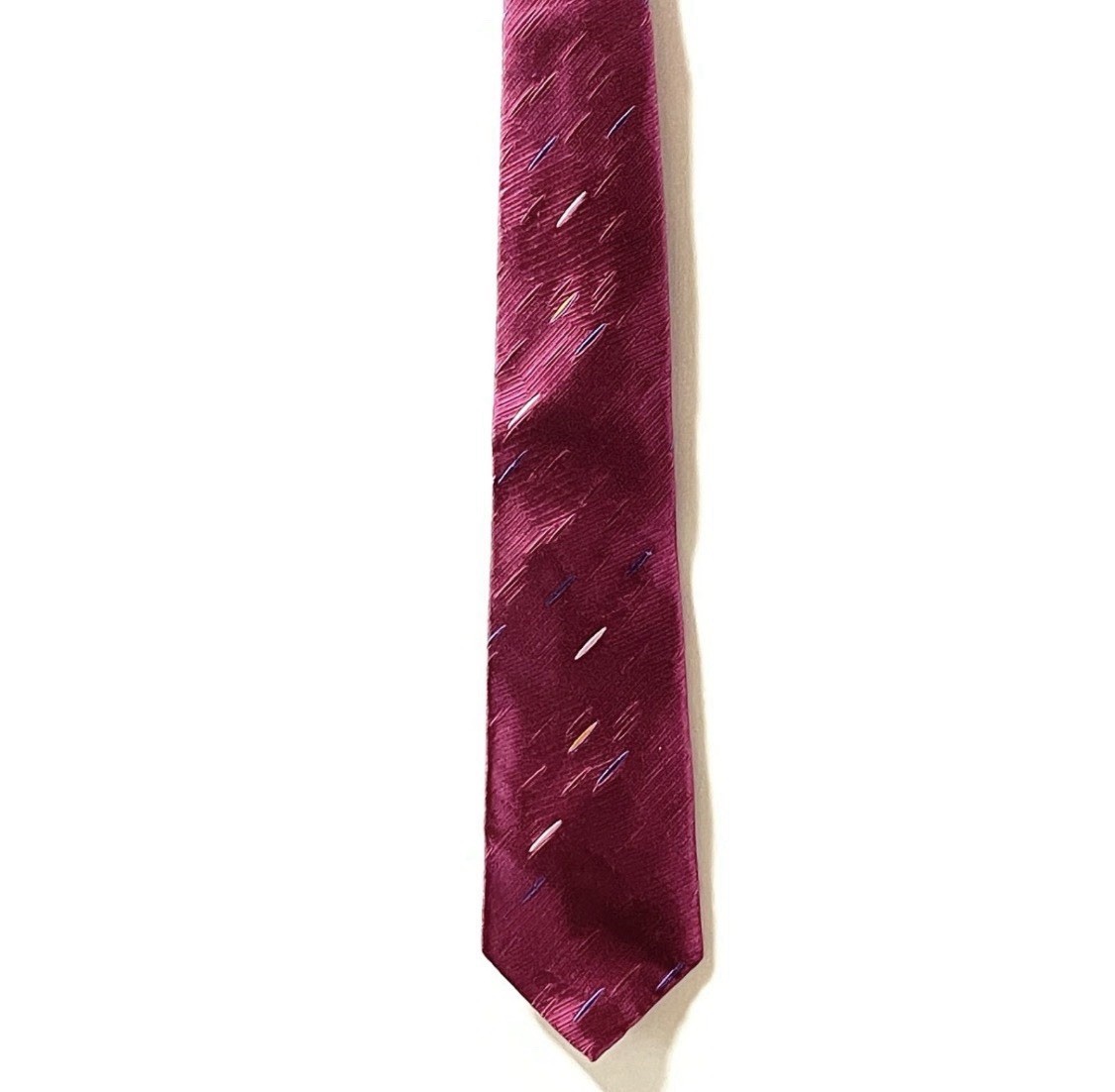 ① Issey Miyake Red Striped Tie
