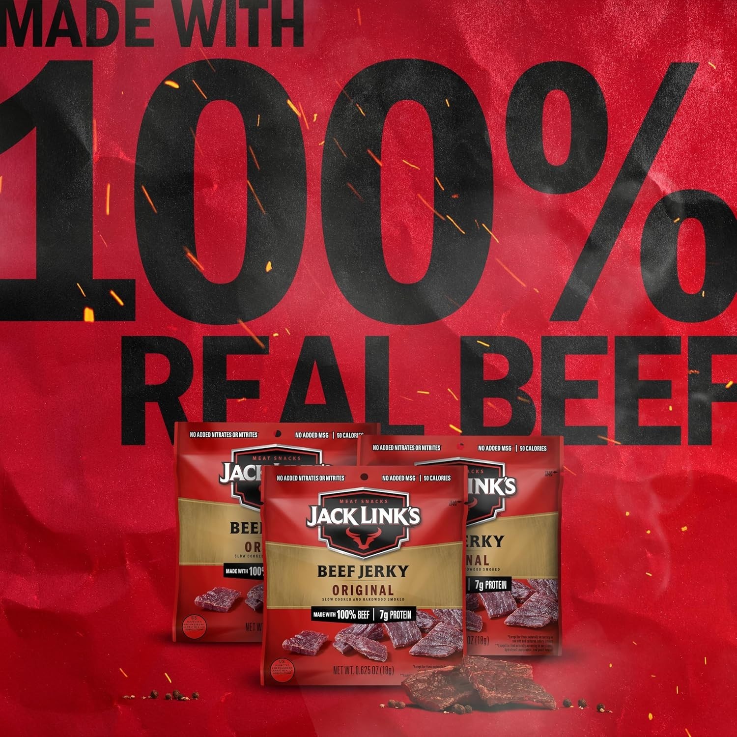 Jack Link's Beef Jerky Multipack - Original - Made with 100% Real Beef