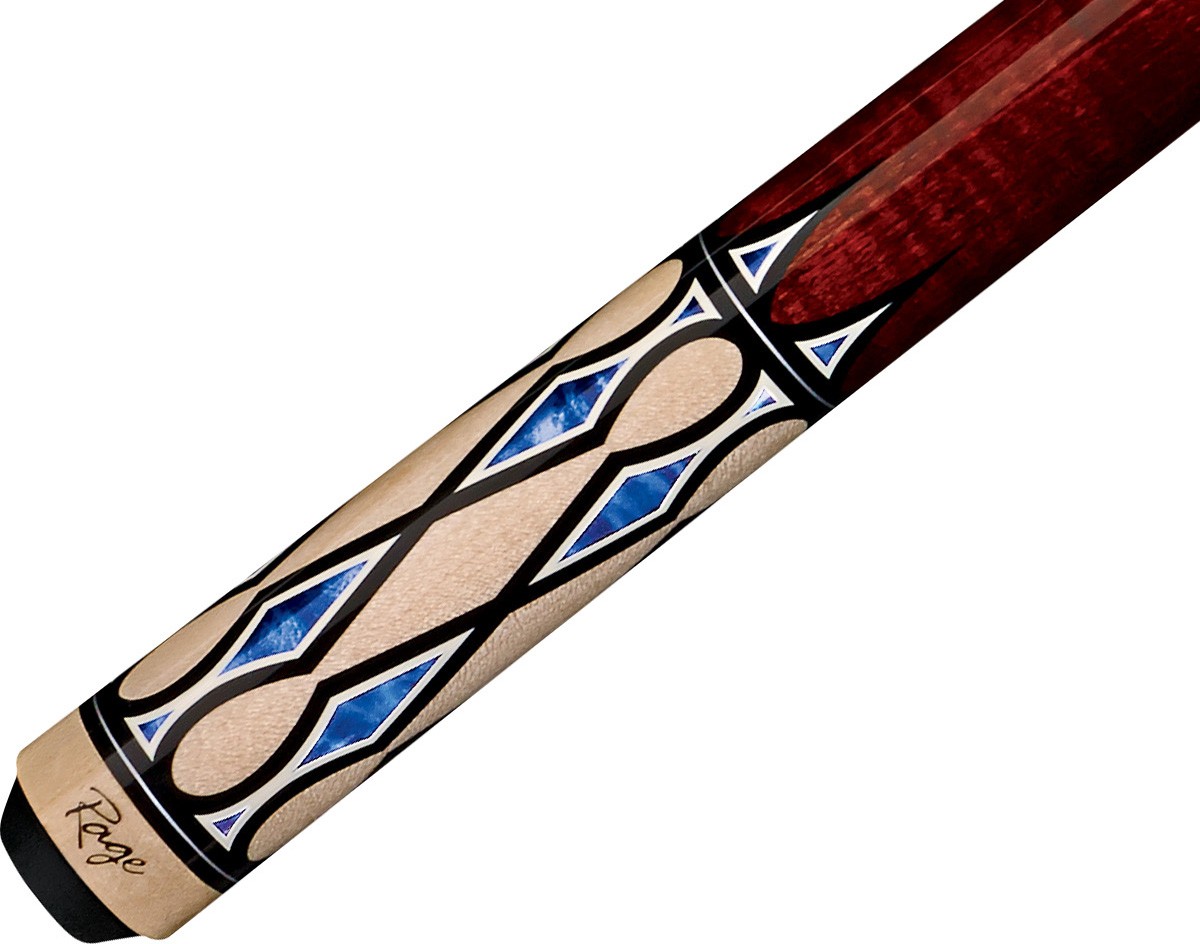 Rage RG202 Sky Door Blue/White Dagger Cherry Stain Maple Pool/Billiard Cue Stick
