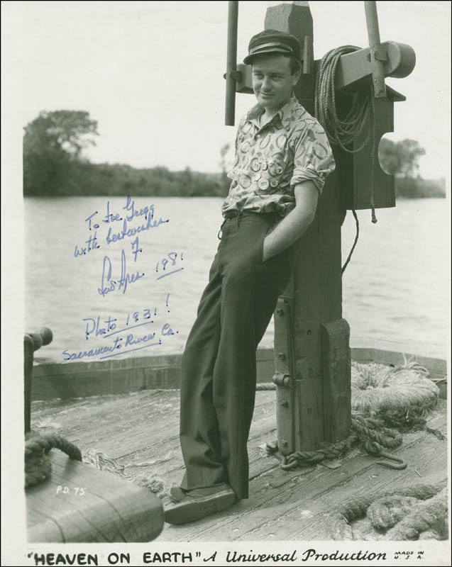 LEW AYRES - AUTOGRAPHED INSCRIBED PHOTOGRAPH 1981