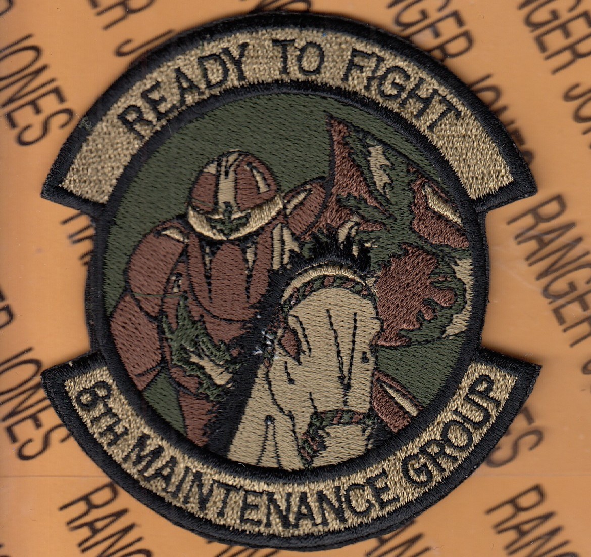 USAF Air Force 8th Maintenance Group MXG ~3.5" OCP No HOOK patch c/e