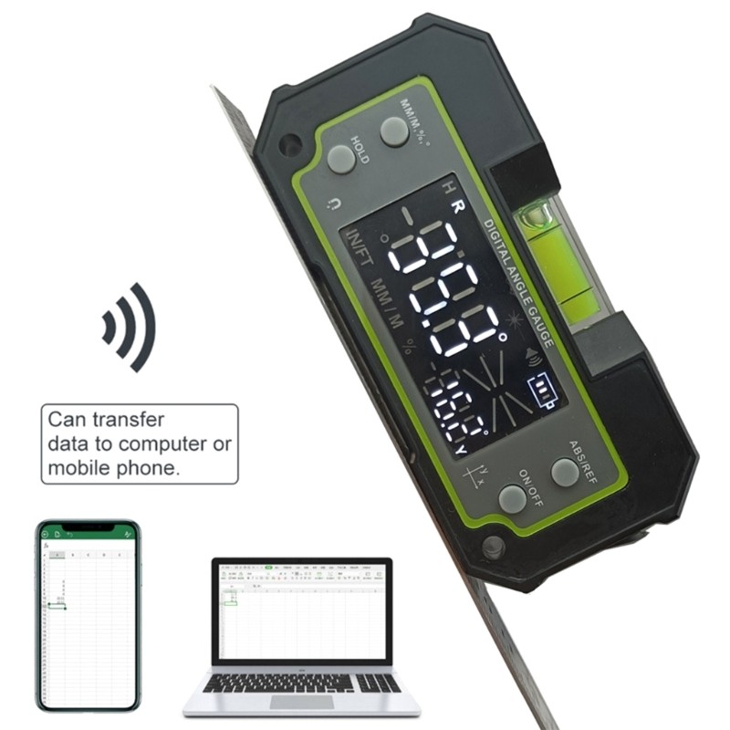 Gauge DualAxis Inclinometer with Base 4x90° Finder