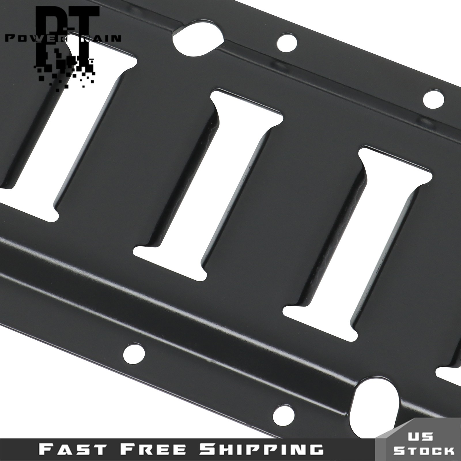 6 Pack 4' E Track Tie Down Rail Galvanized Steel Rail Powder-Coat Black
