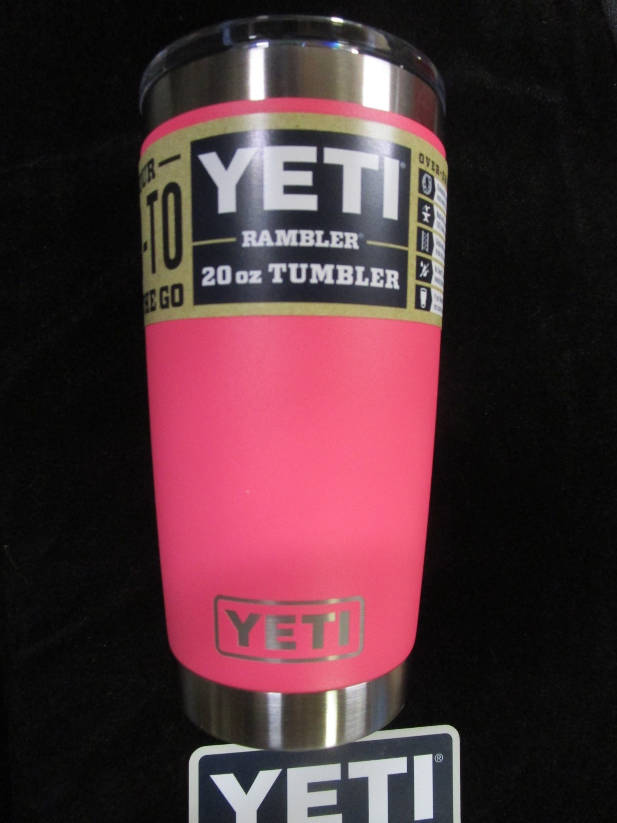 NEW  Yeti Rambler 20 Oz Tumbler w/Magslider Lid Tropical Pink FREE SHIPPING
