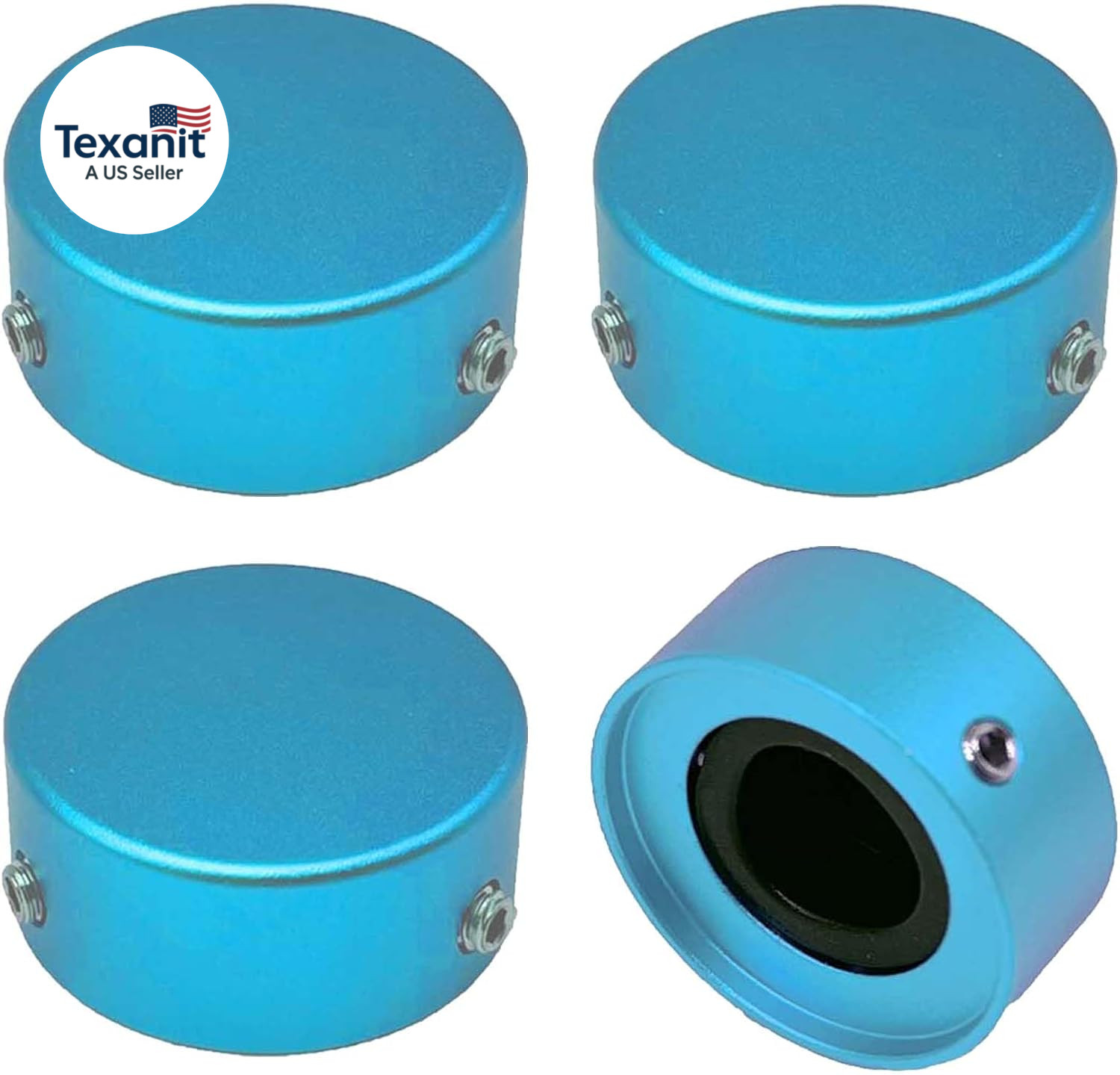 Guitar Effect Footswitch Topper, 4-Pack, Multiple Colors, Non-Slip Comfort Cap (