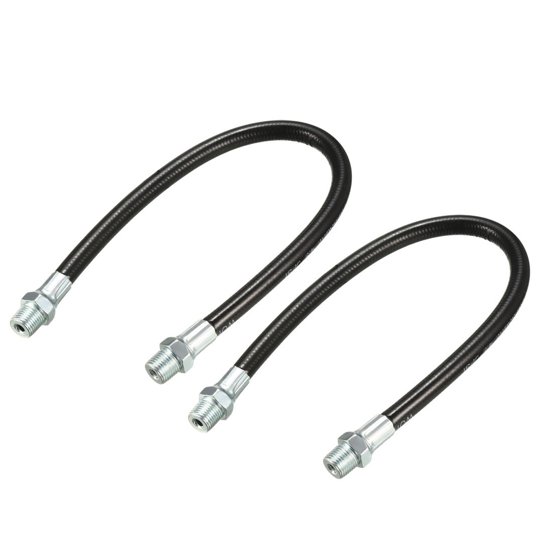 11.8" Flexible Extension Grease Hose 4500PSI 1/8" NPT Thread 2pcs