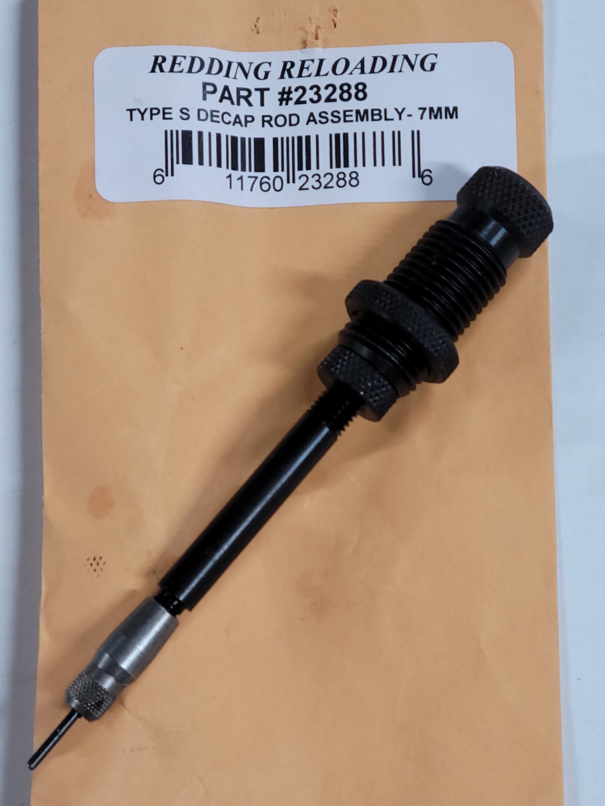 23288 REDDING TYPE-S DECAPPING ROD ASSEMBLY 7MM CAL - NEW - FREE SHIPPING!!