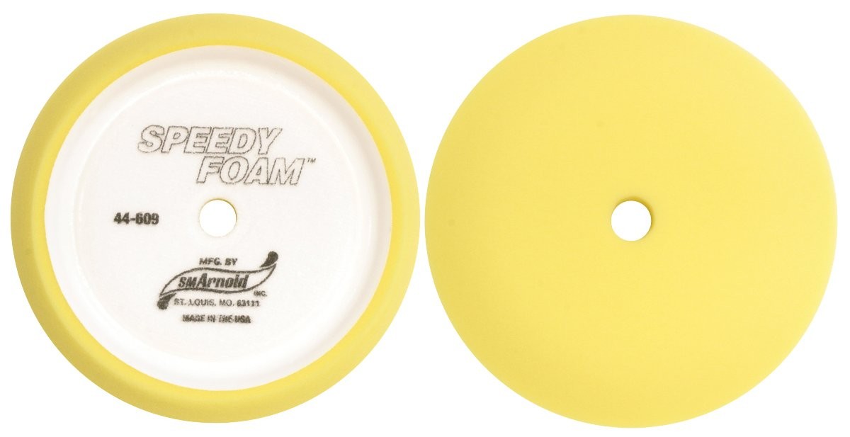 Speedy Yellow Polyester Foam Buffing Pad 9 Inch For Car Polishing