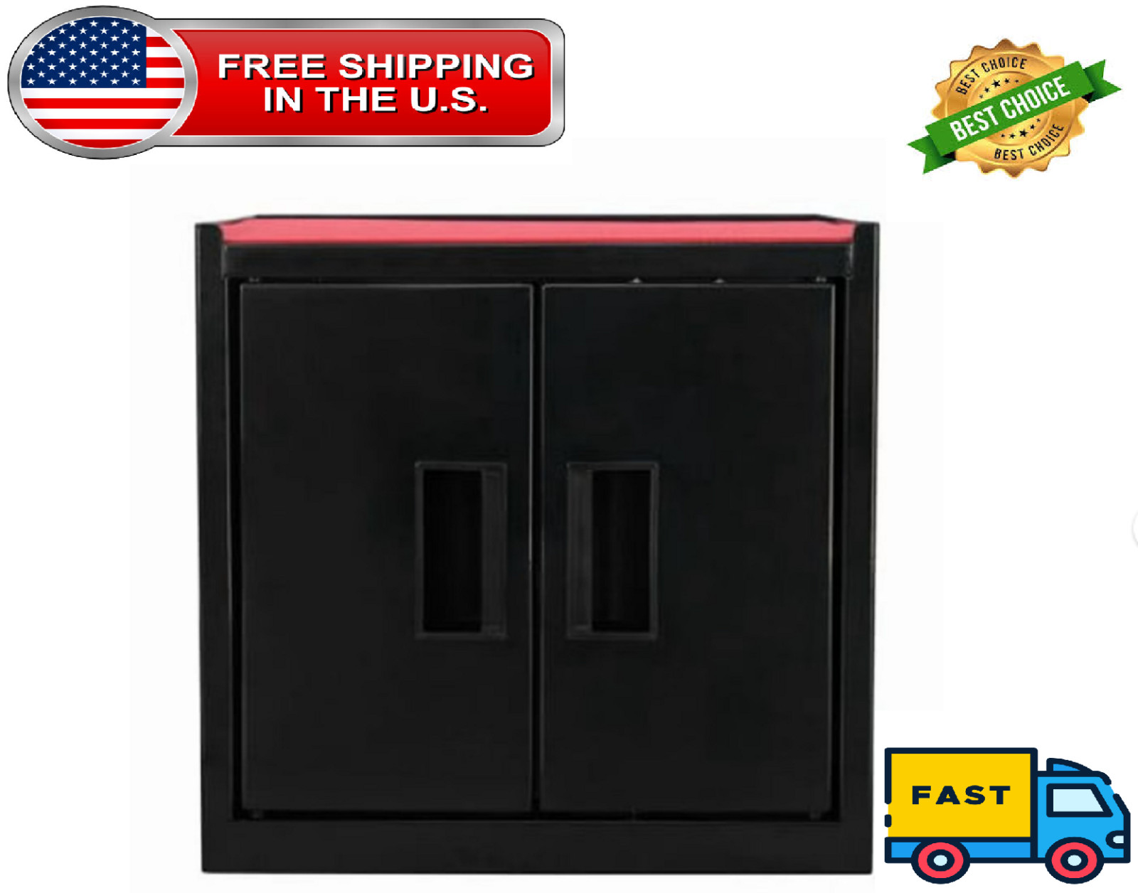 Hyper Tough Mini Tool Cabinet – 11.6-Inch Steel Storage Cabinet, Black