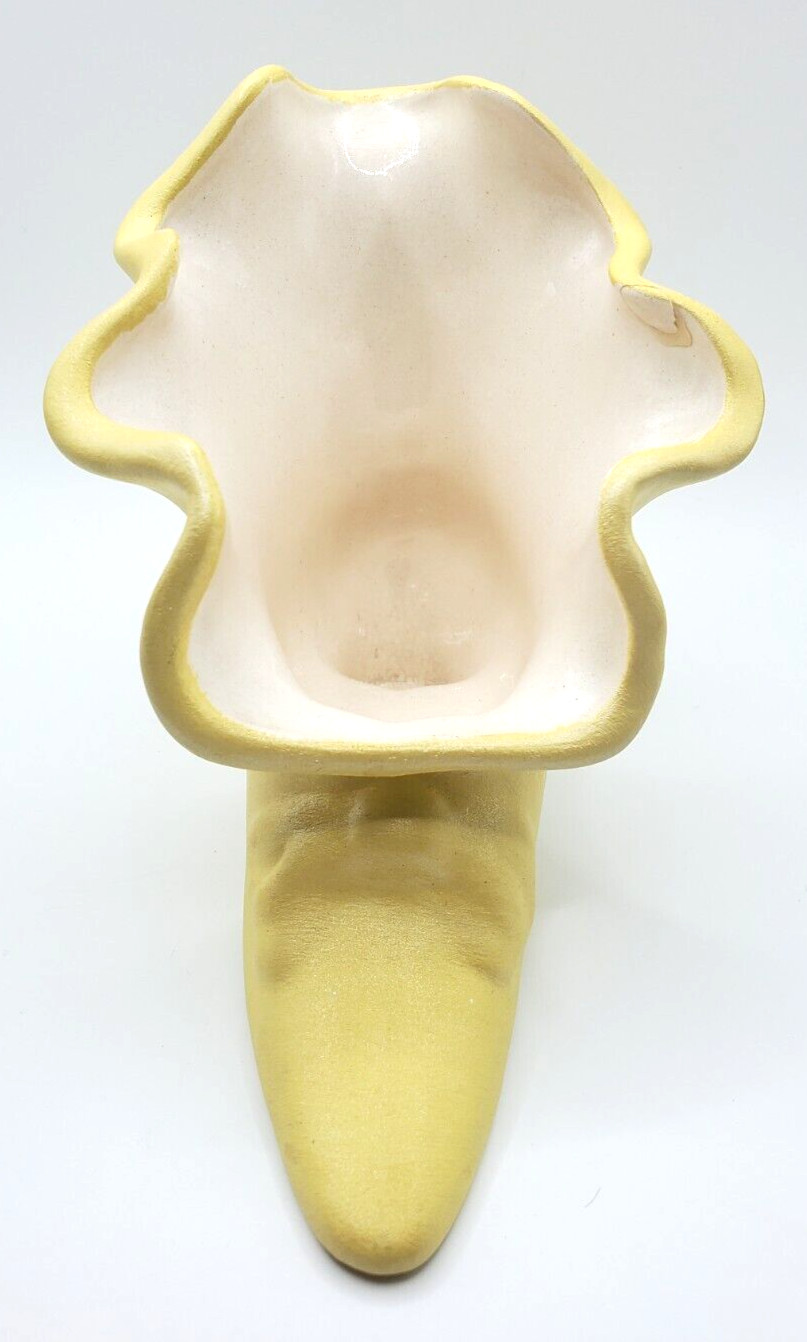 Vintage Yellow Victorian Boot Planter Classy BoHo