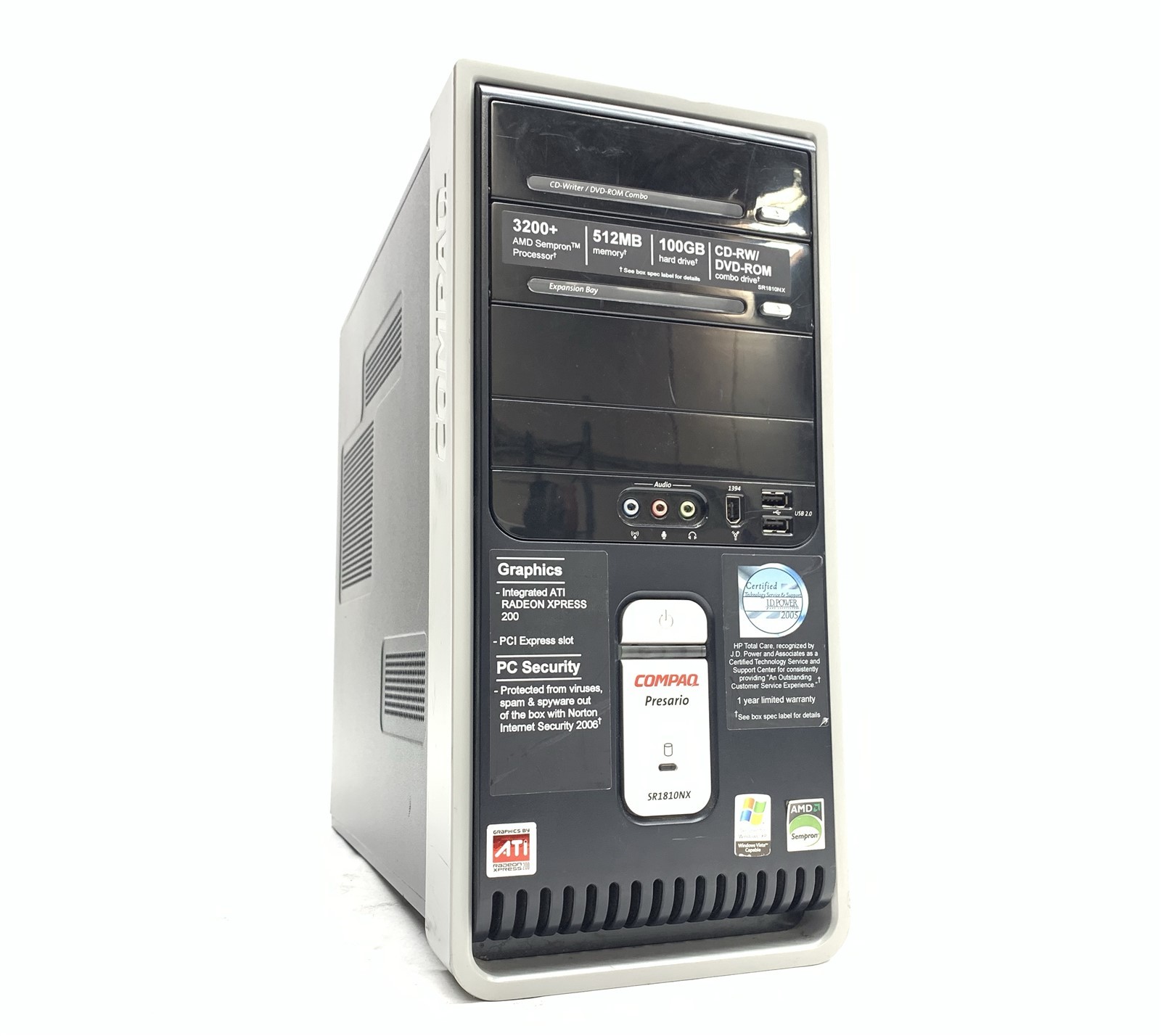 Compaq Presario SR1810NX AMD Sempron 3200+ 1.80GHz 512MB NO/HDD Vintage Retro PC