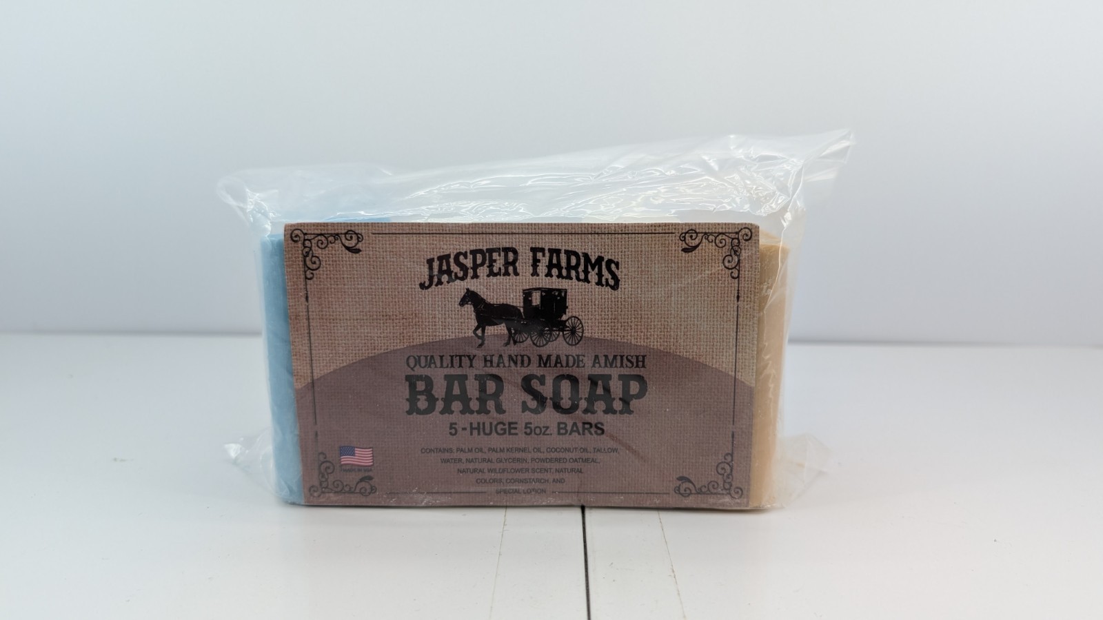 Jasper Farms Bar Soap 5 Huge Bars 5oz Each Soap Hand Made In USA