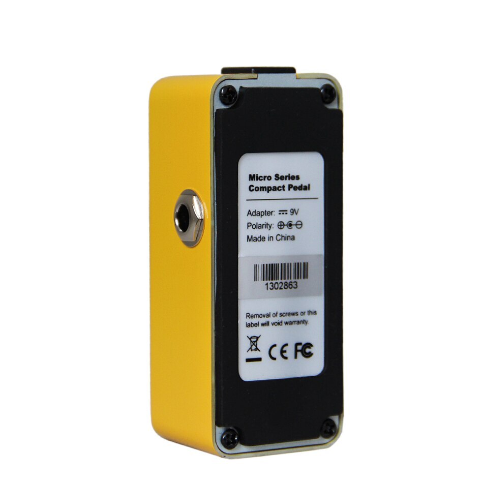 True Bypass Yellow Compression Guitar Effects Pedal Mini Full Metal Case