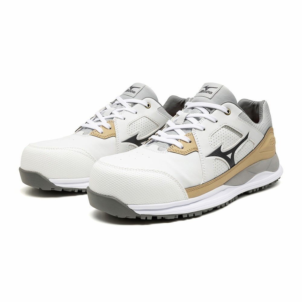 MIZUNO WORKING Safety Shoes ALMIGHTY HWII11L White x Black  F1GA2400