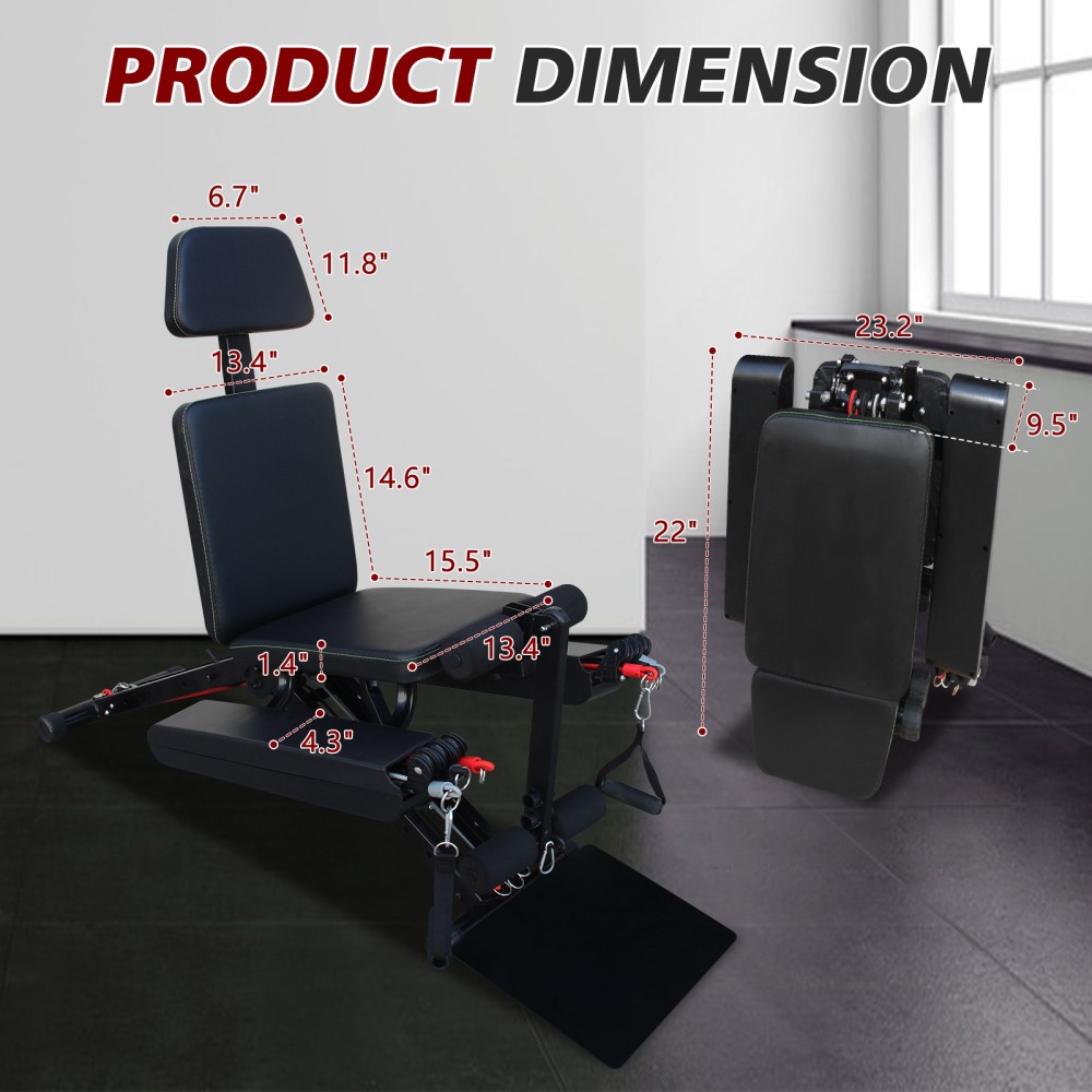 Adjustable Strength Training Bench Full Body Workout Fast Folding