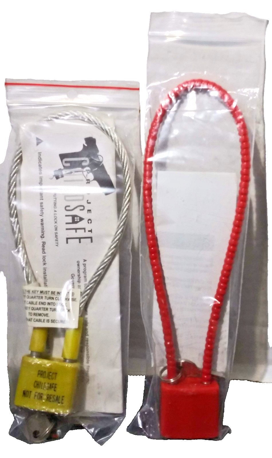 Lot of 2 Cable Gun Lock Pistol Shotgun Rifle Child Safety