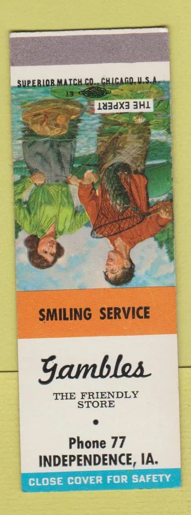 Matchbook Cover - Gambles Store Independence IA SAMPLE