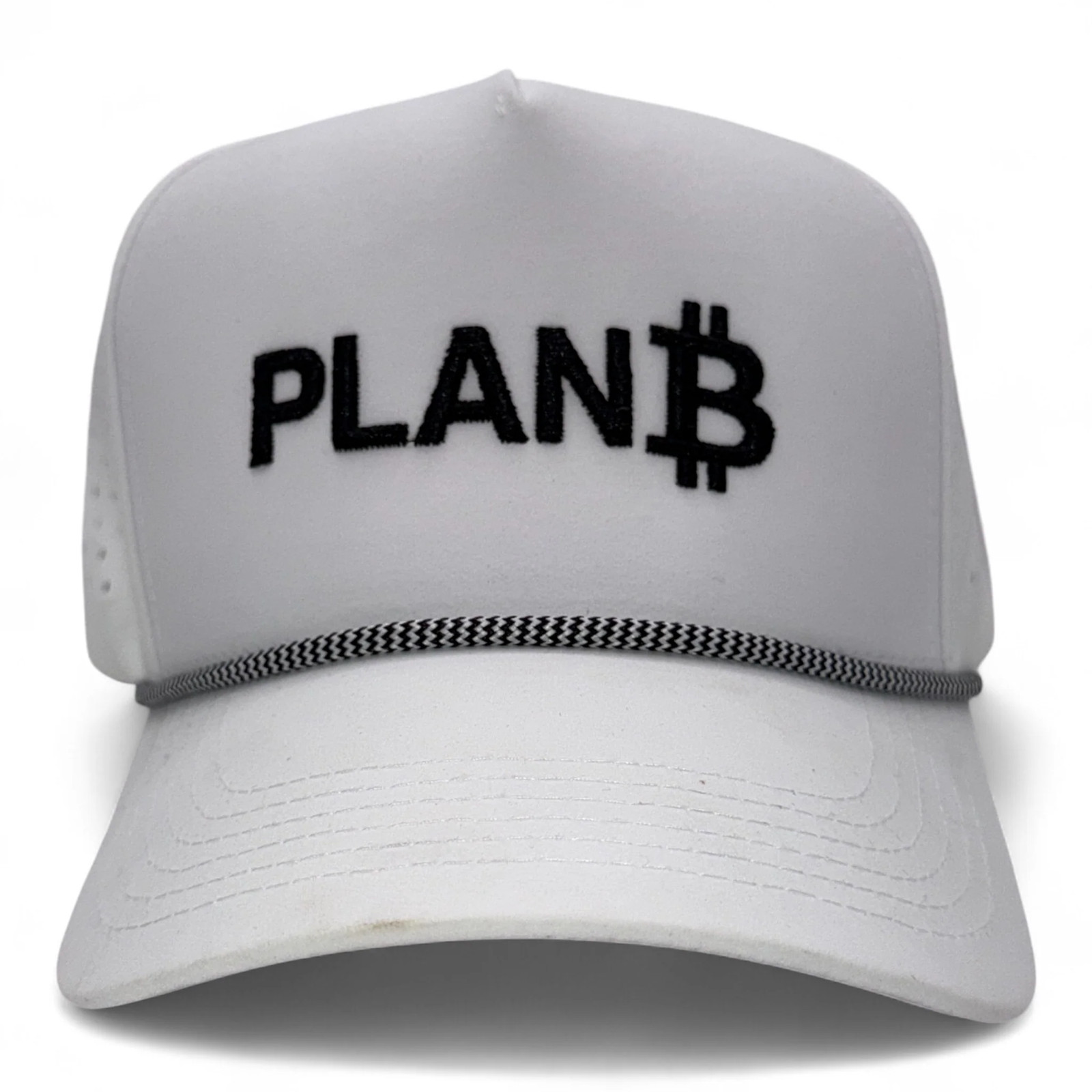 PLAN ₿ White Performance Rope Cap