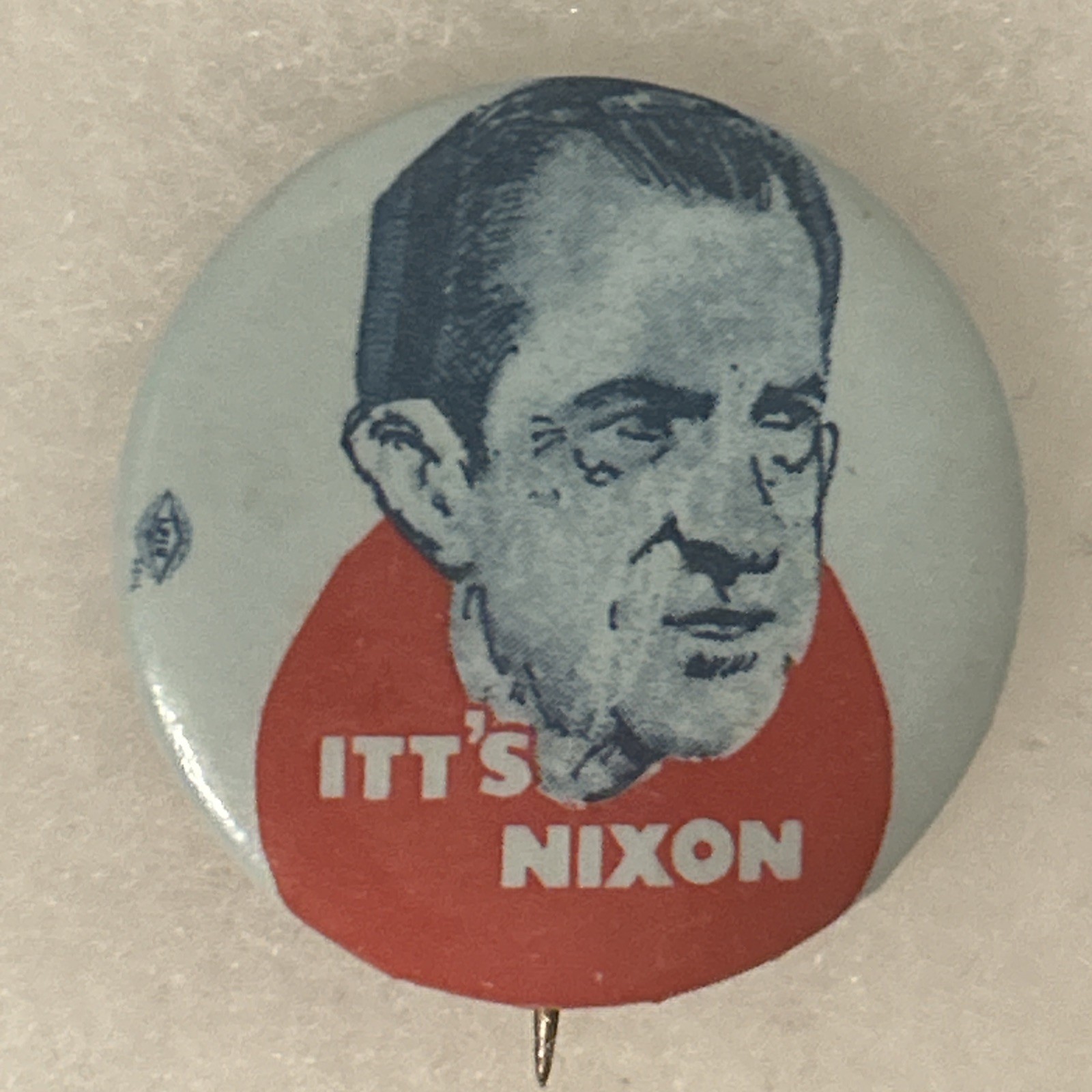 Itt’s Nixon   1 1/4” pinback button pin