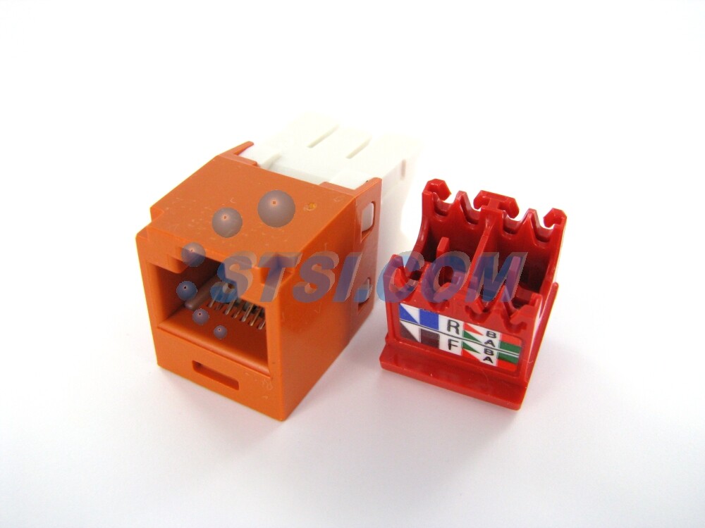 Panduit CJ5E88TGOR Cat5e Mini-Com Jack Module, Orange ~STSI