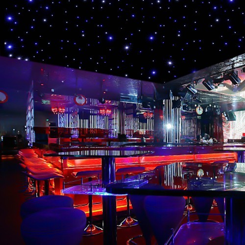 LED Stage Backdrop Starry Sky Backdrop Star Curtain Blue & White Light 13*x13ft