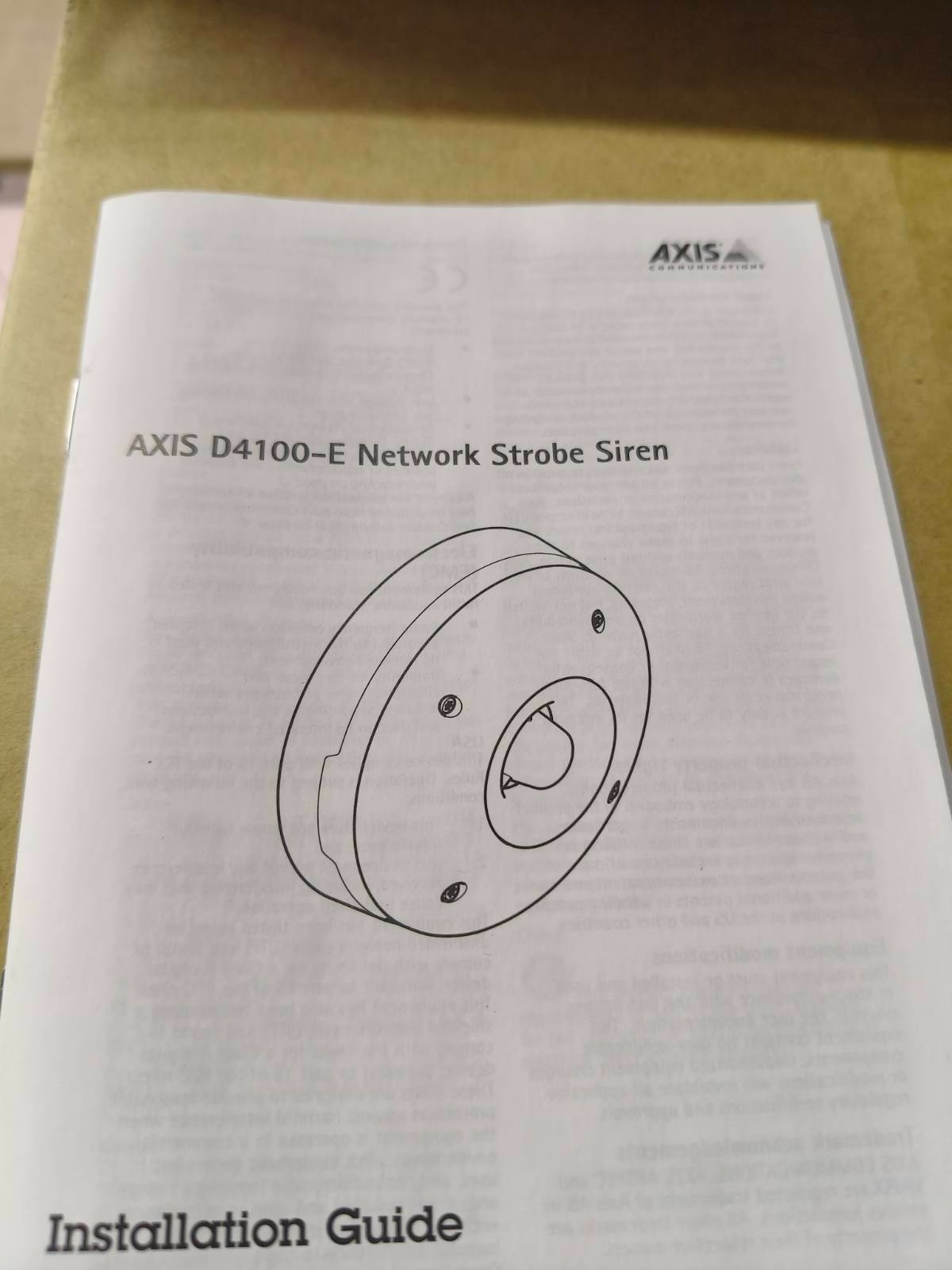 Axis D4100-E Network Strobe Siren (01942-001)