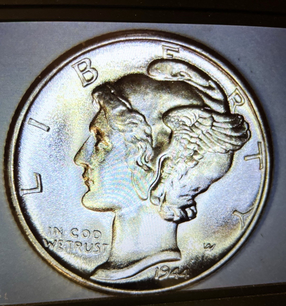 1944-D/D NORTH  Mercury Dime  FSB PRISTINE /GEMBU BEAUTIFUL FULL LUSTER