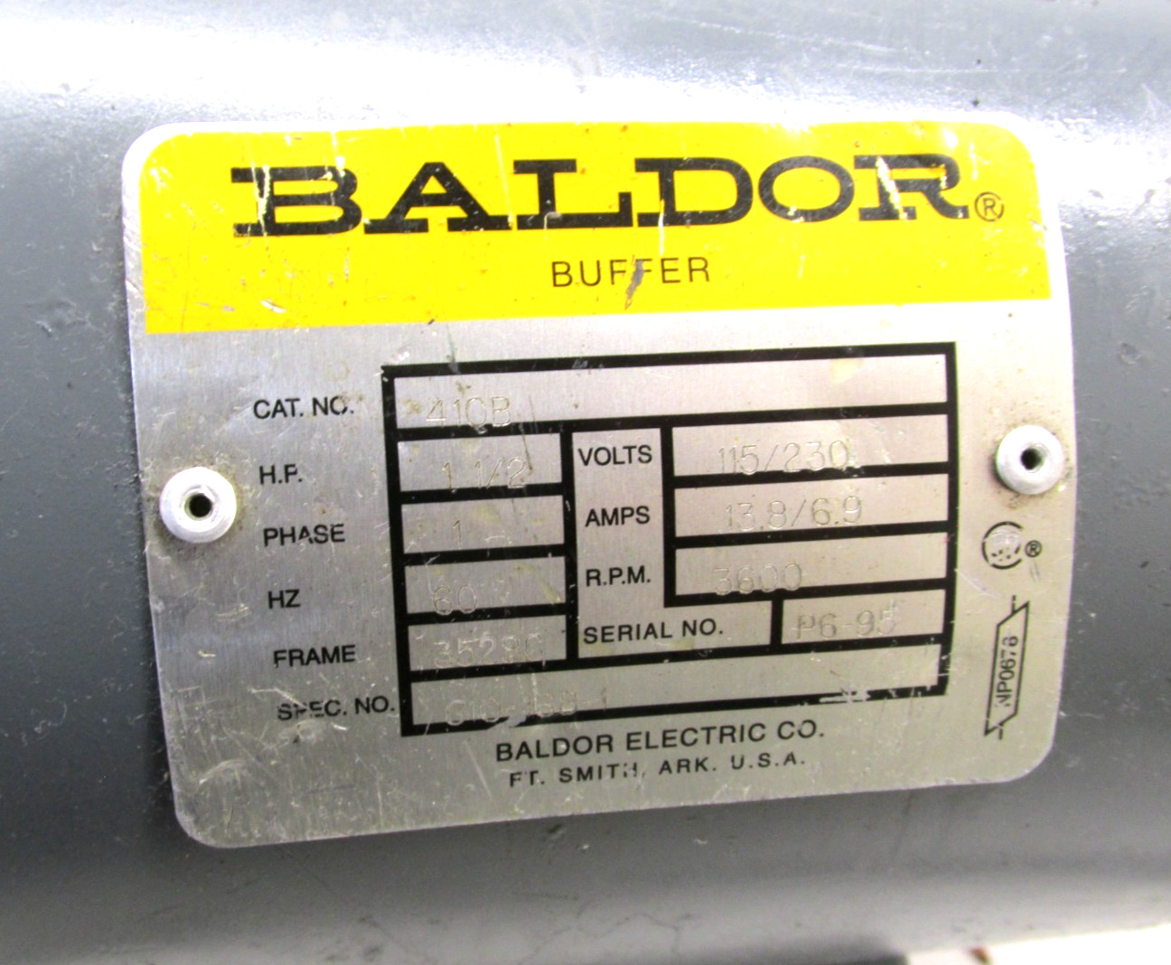 BALDOR 10'' INDUSTRIAL BUFFER / POLISHER - #410B - SINGLE PHASE!